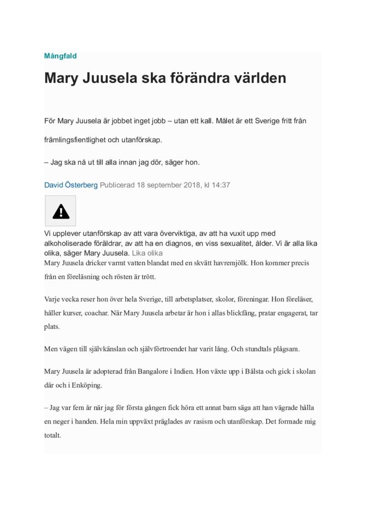 Tidningen_Kollega__Mary_Juusela_ska_förändra_världen
